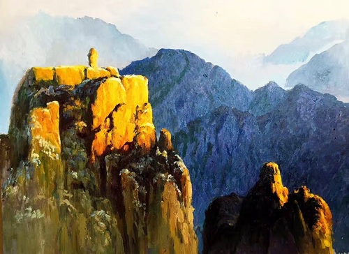 群山壮美,风光无限 ——王春红油画作品《山》鉴赏