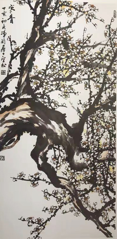 著名画家曹望松的大写意花鸟